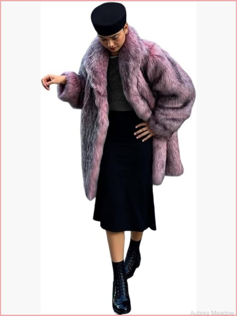 Womens Faux Fur Long Coat Shaggy Cardigan Overcoat Jacket Wrap